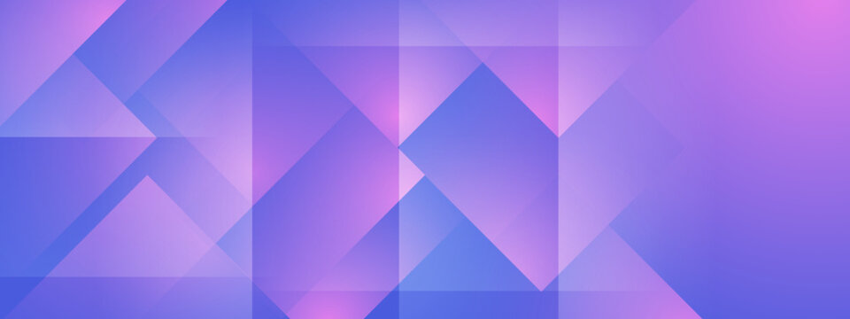Elegant purple and pink abstract background with overlapping transparent geometric shapes and light effects
