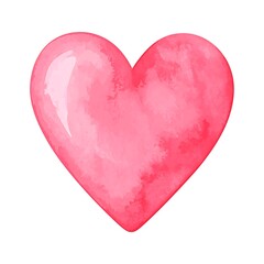 A red heart, painted with a watercolor-like texture, stands on a white backdrop