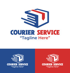Fototapeta premium Courier Service Logo Modern Minimalist Delivery Identity