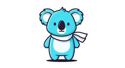 Fototapeta premium Cartoon koala illustration on white background