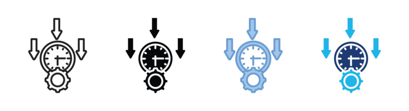Productive icon set multiple style collection