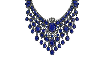 Ornate Sapphire Gemstone Choker Necklace