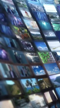 Streaming media content on digital video wall screens