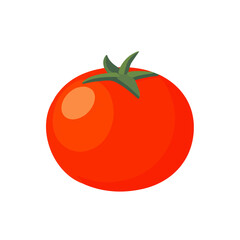2D flat vector illustration of Tomato, designed in a clean icon style and isolated on a white background.