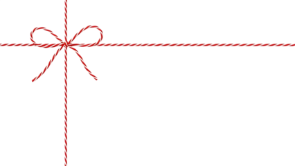 Red ribbon with bow