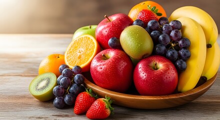 fresh fruit on a plate