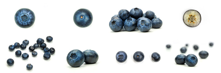 Blueberries on a white background. High quality photo.