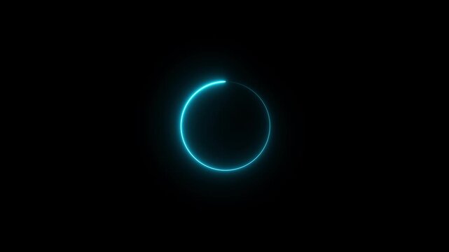 Random dial design. Circle countdown timer one minute animation from 10 to 0 second animation. Modern flat design with animation. neon circle and number looping animated