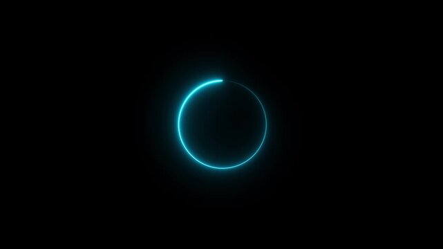 Random dial design. Circle countdown timer one minute animation from 5 to 0 second animation. Modern flat design with animation. neon circle and number looping animated