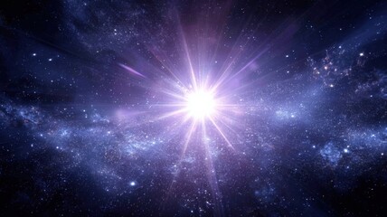 Fototapeta premium Vibrant Cosmic Burst: A Stunning Display of Light and Nebula in Deep Space