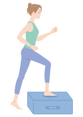 トランポリンクッション　踏み台昇降