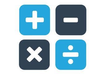 Fototapeta premium Basic mathematical operation symbols