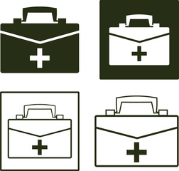 New Medical Bag icon Set Eps, Doctor Bag icon Set Eps, Nurse Bag icon Set