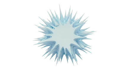 Obraz premium Abstract blue spiked geometric shape