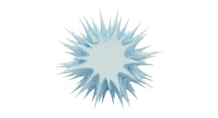 Abstract blue spiked geometric shape
