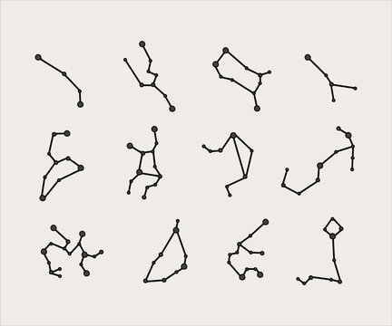 Constellations Zodiac mystic tarot drawiong set