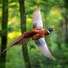 pheasant, in flight, game, bird, forest, wild, hunt, to hunt, nature, on the move, on the ground