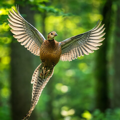 pheasant, in flight, game, bird, forest, wild, hunt, to hunt, nature, on the move, on the ground