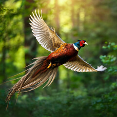 pheasant, in flight, game, bird, forest, wild, hunt, to hunt, nature, on the move, on the ground