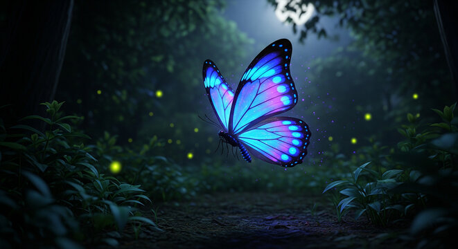 butterfly on a blue background