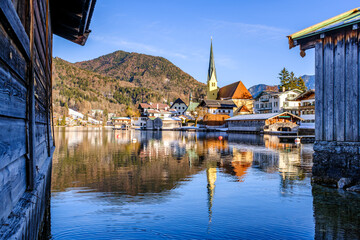 famous landscape at the tegernsee lake - bavaria