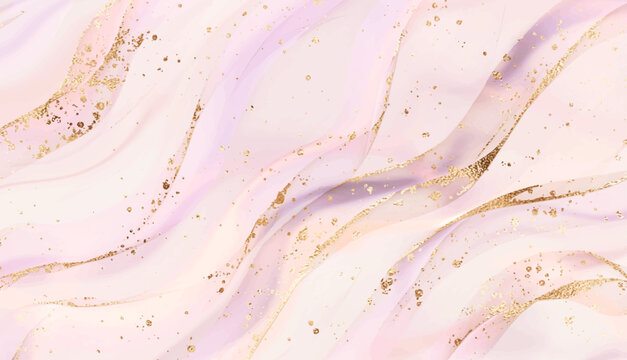 Elegant crystal stone background design with geode texture and gold waves.