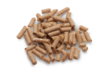 Granular compound feed isolated on transparent background