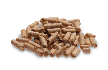 Granular compound feed isolated on transparent background