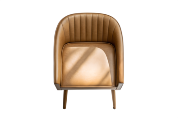 Top View of Empty Chair on Wooden Floor, Minimalist Interior.