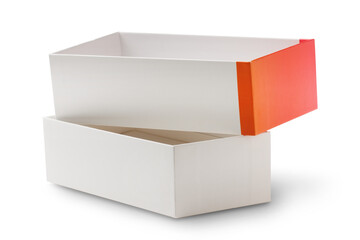 White mobile phone box isolated on transparent background