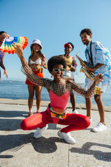 Carnival party on the quay