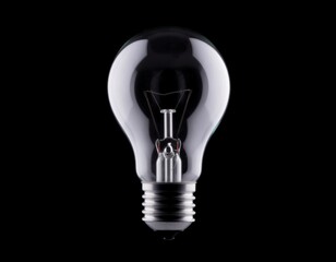light bulb isolated on black
