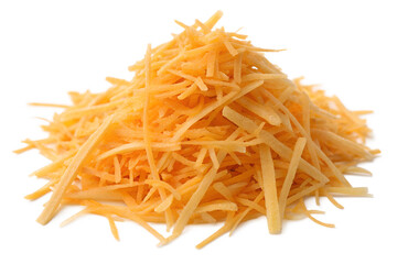Fototapeta premium Ripe Ginger Julienne Prepared for Recipe, Clean Food Composition.