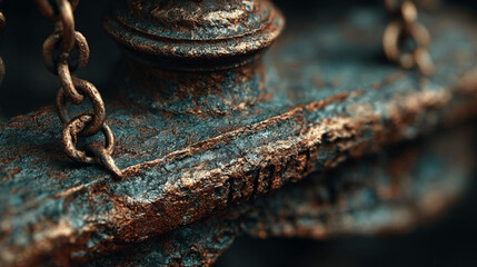 Justice scale metal beam close-up revealing aged patina, fine scratches, equilibrium markings, controlled studio lighting, symbolic balance composition for law, ethics, and 