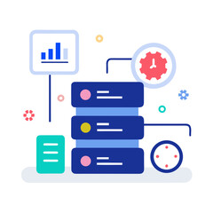 Modern data center with servers and analytics