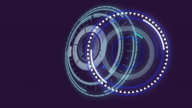 Animation of scope scanning over blue circles