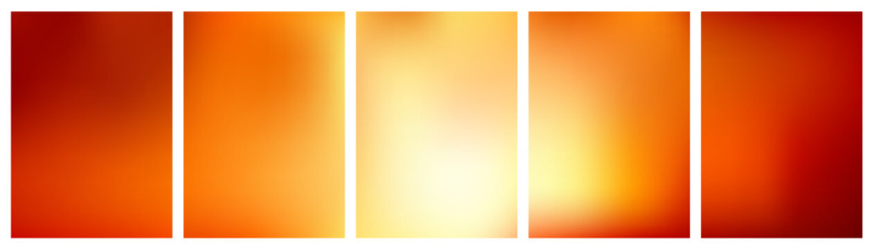 Warm gradient background with sunset orange and red hues blending into golden tones, perfect for elegant autumn designs and vibrant backdrop projects. Vector illustration.