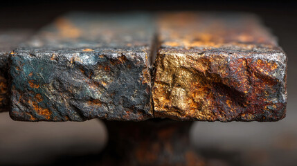 Justice scale metal beam close-up revealing aged patina, fine scratches, equilibrium markings, controlled studio lighting, symbolic balance composition for law, ethics, and governance visual sto