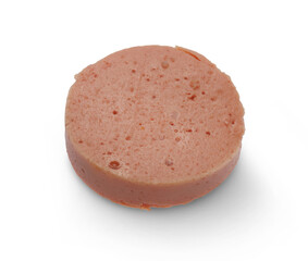A slice of liver pate isolated on a transparent background