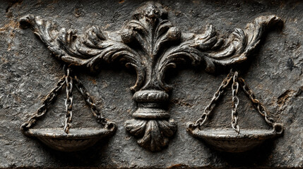 Justice stone honed surface texture expressing restraint, authority calmness, institutional permanence, and ethical balance symbolism