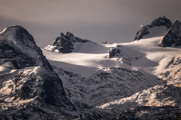 Dachstein Glacier Austria Covered Clouds