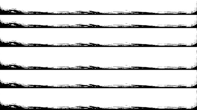 Grungy distressed border frames with a rough texture, perfect for grunge design elements or abstract backgrounds.