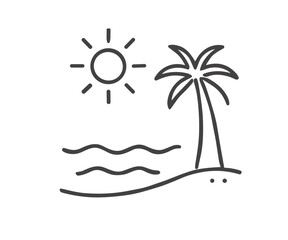 World Tourism Day beach and tropical travel vector icon
