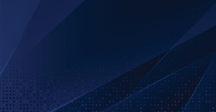 Modern abstract dark blue geometric background with subtle dotted texture for technology presentations