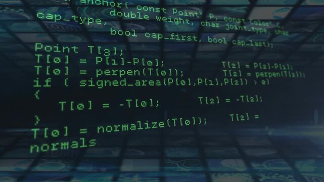 Opening green C++ overlay initiating code scroll showing HTTP requests, structs and intersect logic