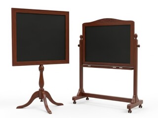 Elegant wooden chalkboard display with tilting frame