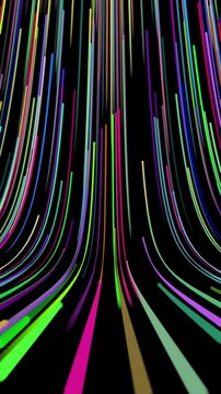 Upward-flowing lines, abstract background video footage, 4K.