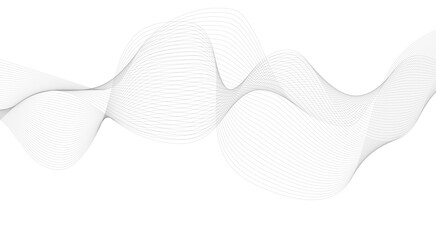 Fototapeta premium Dynamic flowing wave lines design element. Futuristic technology. sound wave pattern. Modern abstract glowing wave lines. Smooth curved wave lines. 