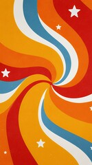 Retro Swirl with Stars