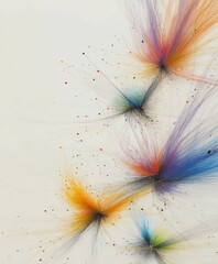 Abstract Colorful Fiber Art